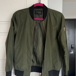 Army green bomber jacket